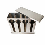 SOGA Stainless Steel Buffet Restaurant Spoon Utensil Holder Storage Rack 4 Holes CUTLERYHOLDER4631