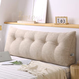 SOGA 150cm Beige Triangular Wedge Bed Pillow Headboard Backrest Bedside Tatami Cushion Home Decor PILLOWFAB150BEIGE