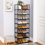 SOGA 2X 8 Tier Shoe Storage Shelf Space-Saving Caddy Rack Organiser with Handle RACK0007X2