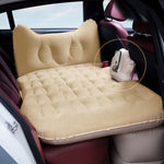 SOGA 2X Beige Honeycomb Inflatable Car Mattress Portable Camping Air Bed Travel Sleeping Kit CARMAT012X2