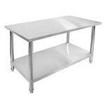 SOGA 120*70*85cm Commercial Catering Kitchen Stainless Steel Prep Work Bench WORKBENCHSS2009120CM