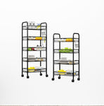 SOGA 3 Tier Steel Black Bee Mesh Kitchen Cart Multi-Functional Shelves Portable Storage Organizer KITCHENXY036