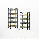 SOGA 3 Tier Steel Black Bee Mesh Kitchen Cart Multi-Functional Shelves Portable Storage Organizer KITCHENXY036