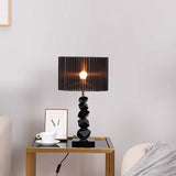 SOGA 60cm Black Table Lamp with Dark Shade LED Desk Lamp TABLELAMPD60