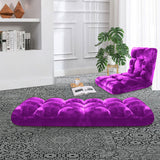 SOGA 4X Floor Recliner Folding Lounge Sofa Futon Couch Folding Chair Cushion Purple LOUNGECHAIRPURPLEX4