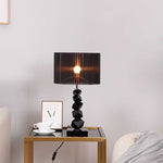SOGA 4X 55cm Black Table Lamp with Dark Shade LED Desk Lamp TABLELAMPD55X4