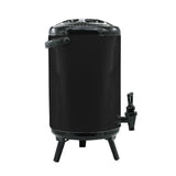 SOGA 4X 14L Stainless Steel Insulated Milk Tea Barrel Hot and Cold Beverage Dispenser Container with VICDISPENSER14LBLKX4