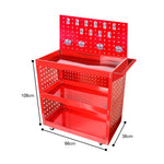 SOGA 3 Tier Tool Storage Cart Portable Service Utility Heavy Duty Mobile Trolley with Porous Side TOOLCART607