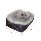 SOGA 2X Black Dual-purpose Cushion Nest Cat Dog Bed Warm Plush Kennel Mat Pet Home Travel Essentials CARPETBAG01X2