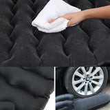 SOGA 2X Black Ripple Inflatable Car Mattress Portable Camping Air Bed Travel Sleeping Kit Essentials CARMAT005X2