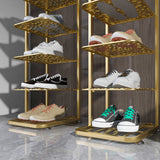 SOGA 5 Tier Gold Plated Metal Shoe Organizer Space Saving Portable Footwear Storage Shelf FPOTXJ12