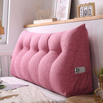 SOGA 2X 120cm Pink Triangular Wedge Bed Pillow Headboard Backrest Bedside Tatami Cushion Home Decor PILLOWFAB120REDX2