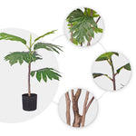 SOGA 2X 60cm Artificial Natural Green Split-Leaf Philodendron Tree Fake Tropical Indoor Plant Home APLANTMBS606X2