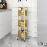 SOGA 3 Tier Bathroom Shelf Multifunctional Storage Display Rack Organiser with wheels FPOTZWJ25