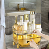 SOGA 2X 3 Tier Golden Yellow Multifunctional Countertop Cosmetic Storage Makeup Skincare Holder BATHC124X2