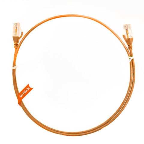 0.25m CAT6 Ultra Thin LSZH Ethernet Network Cable | 50 Pack Orange 004.004.5001.50PACK