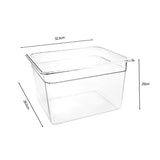 SOGA 200mm Clear Gastronorm GN Pan 1/2 Food Tray Storage Bundle of 6 with Lid VICPANS1418WLIDX6