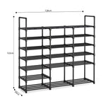 SOGA 19-Shelf Tier Shoe Storage Shelf Space-Saving Caddy Rack Organiser with Handle RACK0004