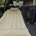 SOGA Beige Inflatable Car Boot Mattress Portable Camping Air Bed Travel Sleeping Essentials CARMAT015