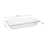 SOGA 65mm Clear Gastronorm GN Pan 1/3 Food Tray Storage Bundle of 6 VICPANS1421X6