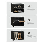 SOGA 10 Tier 3 Column Shoe Rack Organizer Sneaker Footwear Storage Stackable Stand Cabinet Portable SHOEBOX310