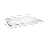 SOGA 65mm Clear Gastronorm GN Pan 1/2 Food Tray Storage with Lid VICPANS1415WLIDX1