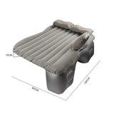 SOGA Grey Stripe Inflatable Car Mattress Portable Camping Rest Air Bed Travel Compact Sleeping Kit CARMAT002