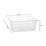 SOGA 150mm Clear Gastronorm GN Pan 1/3 Food Tray Storage Bundle of 6 VICPANS1423X6