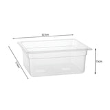 SOGA 150mm Clear Gastronorm GN Pan 1/3 Food Tray Storage Bundle of 6 VICPANS1423X6