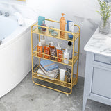 SOGA 2X 3 Tier Rectangular Bathroom Shelf Multifunctional Storage Display Rack Organiser FPOTZWJ13X2