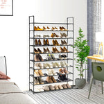 SOGA 2X 10 Tier Shoe Storage Shelf Space-Saving Caddy Rack Organiser with Handle RACK0008X2