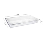 SOGA 65mm Clear Gastronorm GN Pan 1/1 Food Tray Storage Bundle of 2 with Lid VICPANS1401WLIDX2
