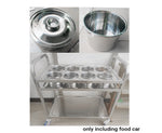 SOGA 2 Tier Stainless Steel 8 Compartment Kitchen Seasoning Car Service Trolley Condiment Holder FOODCART1209