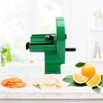 SOGA 2X Commercial Manual Vegetable Fruit Slicer Kitchen Cutter Machine Green FRUITCUTTERBLACKX2