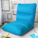 SOGA Lounge Floor Recliner Adjustable Lazy Sofa Bed Folding Game Chair Blue LOUNGEFABRICBLUE