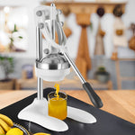 SOGA Stainless Steel Manual Juicer Hand Press Juice Extractor Squeezer Lemon Orange Citrus White JUICERSTAINLESSSTEEL121