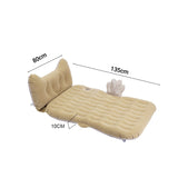 SOGA 2X Beige Honeycomb Inflatable Car Mattress Portable Camping Air Bed Travel Sleeping Kit CARMAT012X2