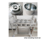 SOGA 2X 2 Tier Stainless Steel 8 Compartment Kitchen Seasoning Car Service Trolley Condiment Holder FOODCART1209X2