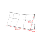SOGA 100cm Pink Triangular Wedge Bed Pillow Headboard Backrest Bedside Tatami Cushion Home Decor PILLOWFAB100RED