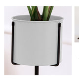 SOGA 2X 70cm Tripod Flower Pot Plant Stand with White Flowerpot Holder Rack Indoor Display FPOTH70WHTX2