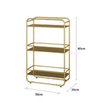 SOGA 2X 3 Tier Rectangular Bathroom Shelf Multifunctional Storage Display Rack Organiser FPOTZWJ13X2