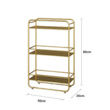 SOGA 2X 3 Tier Rectangular Bathroom Shelf Multifunctional Storage Display Rack Organiser FPOTZWJ13X2