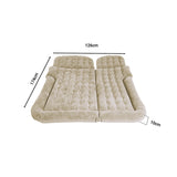 SOGA Beige Inflatable Car Boot Mattress Portable Camping Air Bed Travel Sleeping Essentials CARMAT015