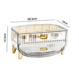 SOGA 2X 2 Tier Transparent Multifunctional Countertop Cosmetic Storage Makeup Skincare Holder BATHC121X2