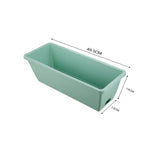 SOGA 49.5cm Green Rectangular Planter Vegetable Herb Flower Outdoor Plastic Box with Holder Balcony PLANTBOX4Y