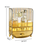 SOGA 3 Tier Golden Yellow Multifunctional Countertop Cosmetic Storage Makeup Perfume Skincare BATHC126