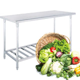 SOGA 150*70*85cm Commercial Catering Kitchen Stainless Steel Prep Work Bench WORKBENCHSS2033150CM