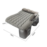 SOGA Grey Ripple Inflatable Car Mattress Portable Camping Air Bed Travel Sleeping Kit Essentials CARMAT006