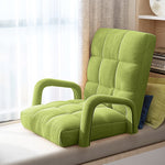 SOGA 4X Foldable Lounge Cushion Adjustable Floor Lazy Recliner Chair with Armrest Yellow Green LOUNGEARMYELLOWX4