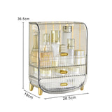 SOGA 3 Tier Transparent Multifunctional Countertop Cosmetic Storage Makeup Perfume Skincare Display BATHC125